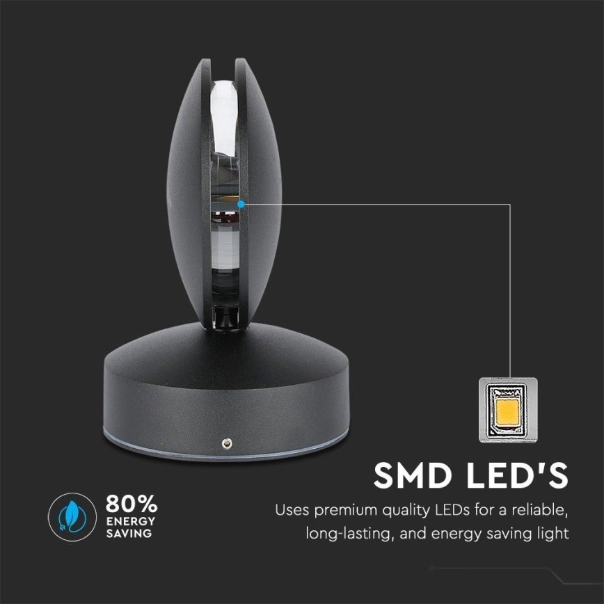 LED Outdoor wall flexible light LED/7W/230V 4000K IP65 black