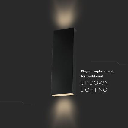LED Outdoor wall light LED/8W/230V 4000K IP65 black