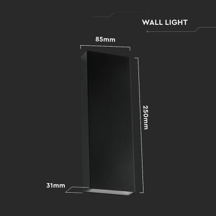 LED Outdoor wall light LED/8W/230V 4000K IP65 black