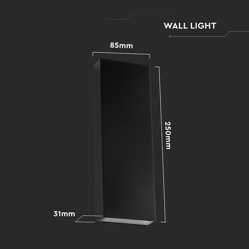 LED Outdoor wall light LED/8W/230V 4000K IP65 black