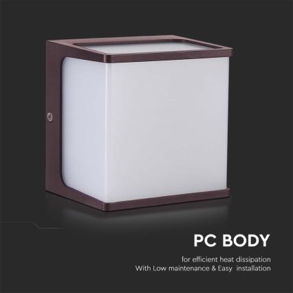 LED Outdoor wall light LED/8W/230V IP65 3000K brown