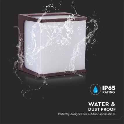 LED Outdoor wall light LED/8W/230V IP65 3000K brown