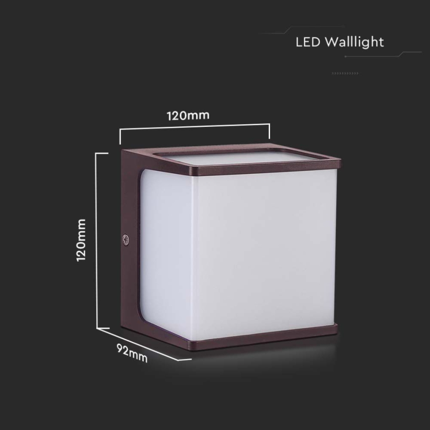 LED Outdoor wall light LED/8W/230V IP65 3000K brown