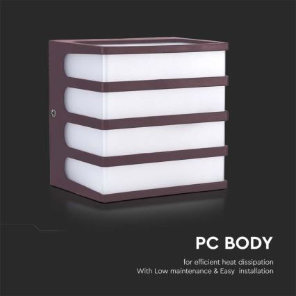LED Outdoor wall light LED/8W/230V IP65 3000K brown