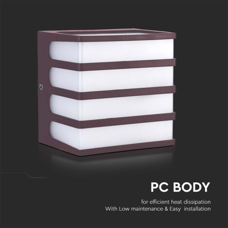 LED Outdoor wall light LED/8W/230V IP65 3000K brown
