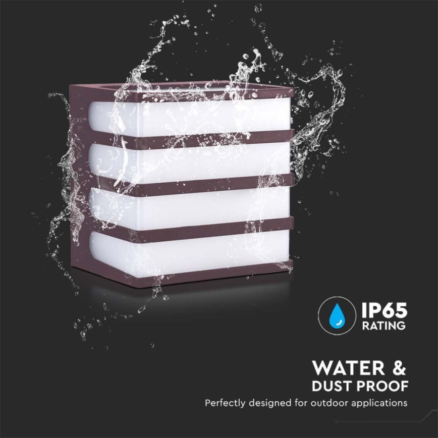 LED Outdoor wall light LED/8W/230V IP65 3000K brown