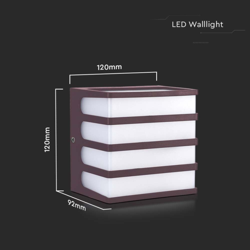 LED Outdoor wall light LED/8W/230V IP65 3000K brown