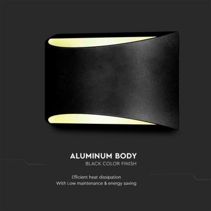 LED Outdoor Wall Light LED/9W/230V 4000K IP54 Black