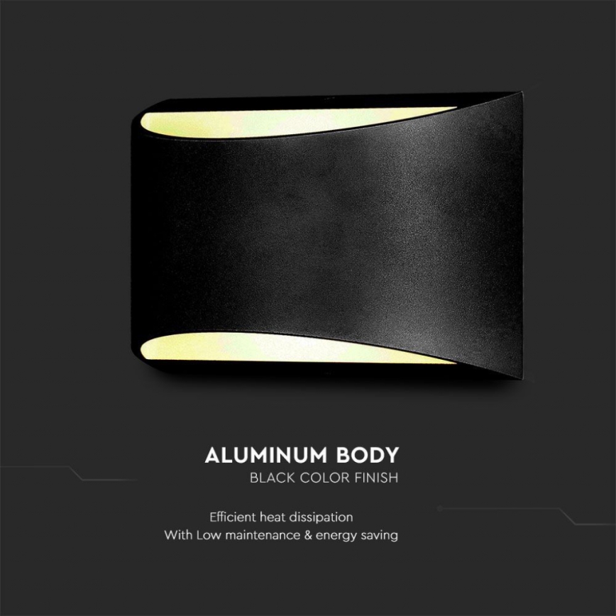 LED Outdoor Wall Light LED/9W/230V 4000K IP54 Black