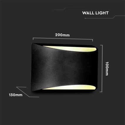 LED Outdoor Wall Light LED/9W/230V 4000K IP54 Black