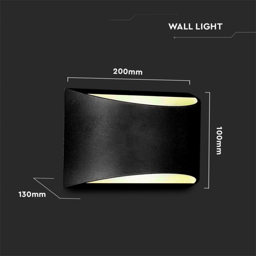 LED Outdoor Wall Light LED/9W/230V 4000K IP54 Black