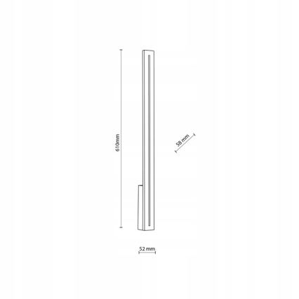 LED Outdoor wall light LINEA LED/12W/230V IP65 61 cm anthracite