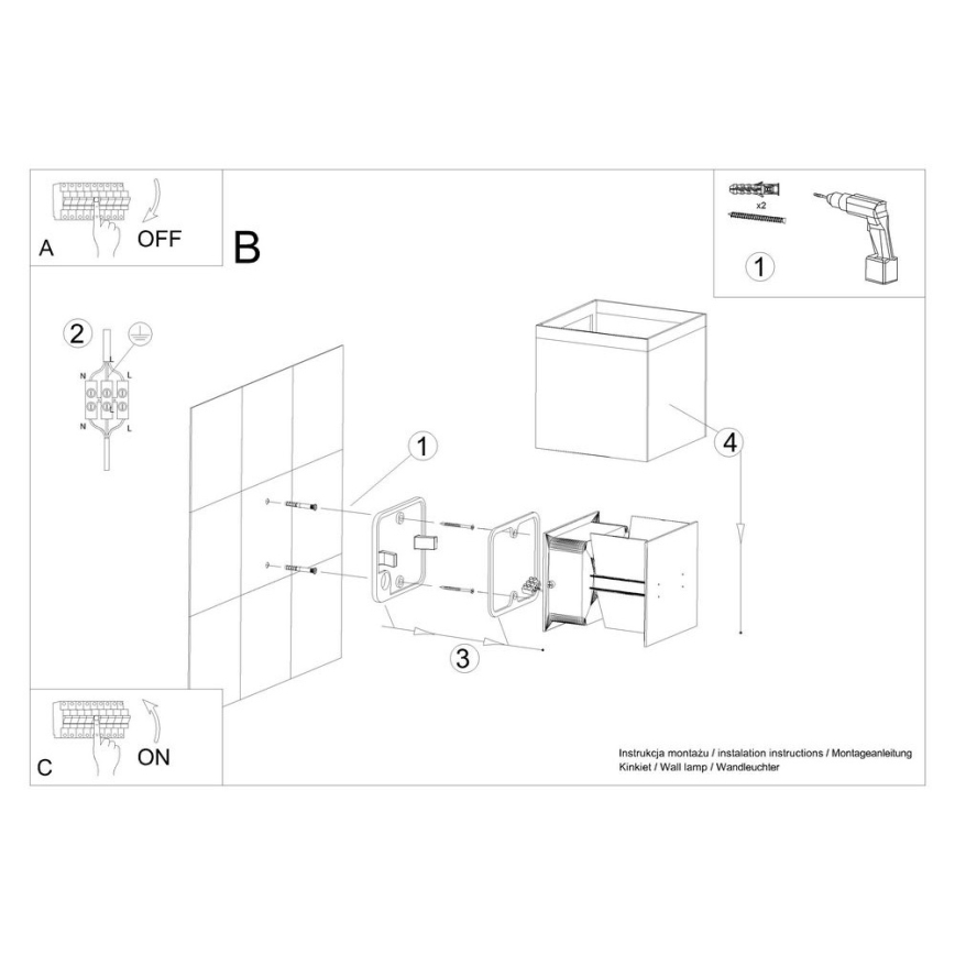 LED Outdoor wall light LUCA LED/6W/230V IP54