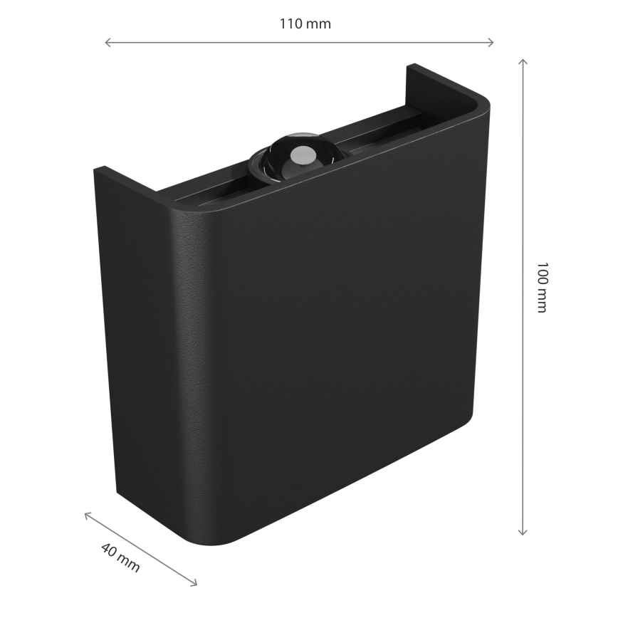 LED Outdoor wall light LUNARIX LED/2W/230V 3000-6000K CRI 90 IP54 black