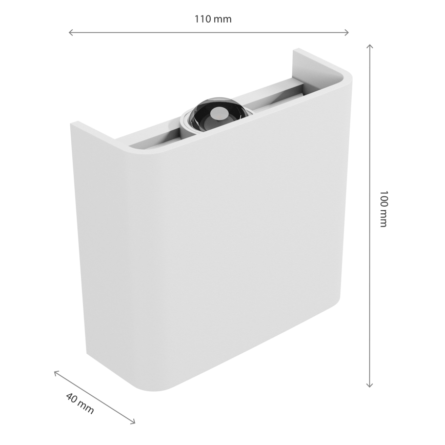 LED Outdoor wall light LUNARIX LED/2W/230V 3000-6000K CRI 90 IP54 white
