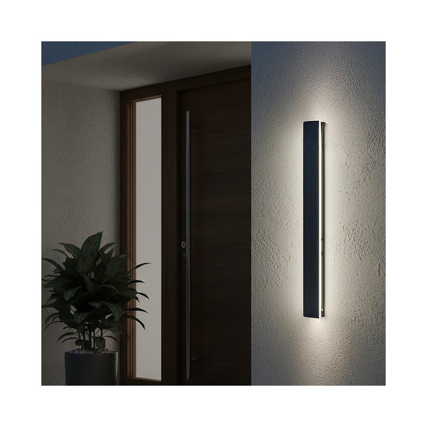 LED Outdoor Wall Light MIRANA LED/12W/230V 4000K IP44 60 cm Black