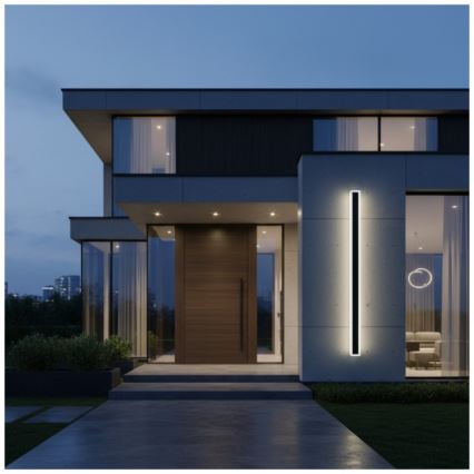 LED Outdoor Wall Light MIRANA S LED/25W/230V 4000K IP44 120 cm Black