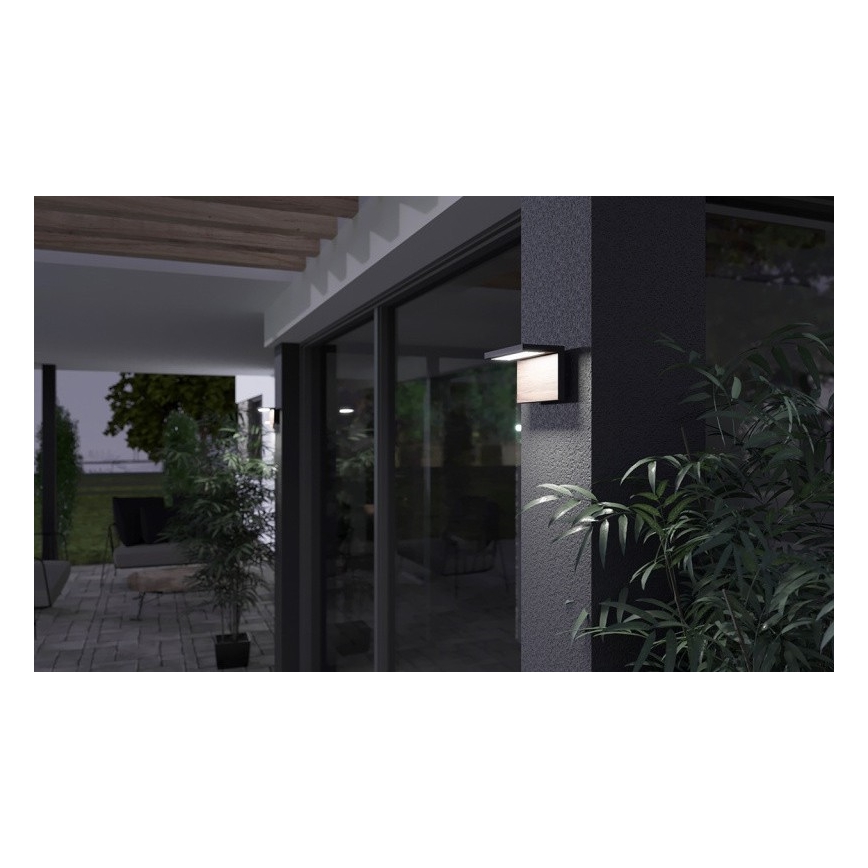 LED Outdoor wall light NATURA LED/12W/230V 4000K IP65 brown/anthracite