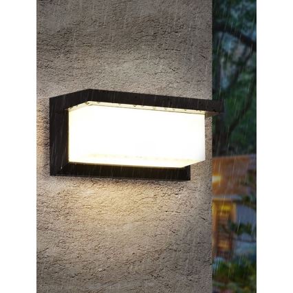 LED Outdoor wall light NEELY 1xE27/9W/230V 3000K IP54 black