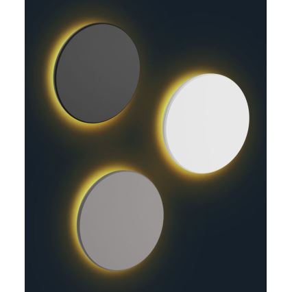 LED Outdoor wall light PIATTA LED/12W/230V 3000/4000/6000K d. 18 cm IP44 grey