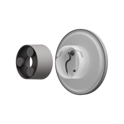 LED Outdoor wall light PIATTA LED/12W/230V 3000/4000/6000K d. 18 cm IP44 grey