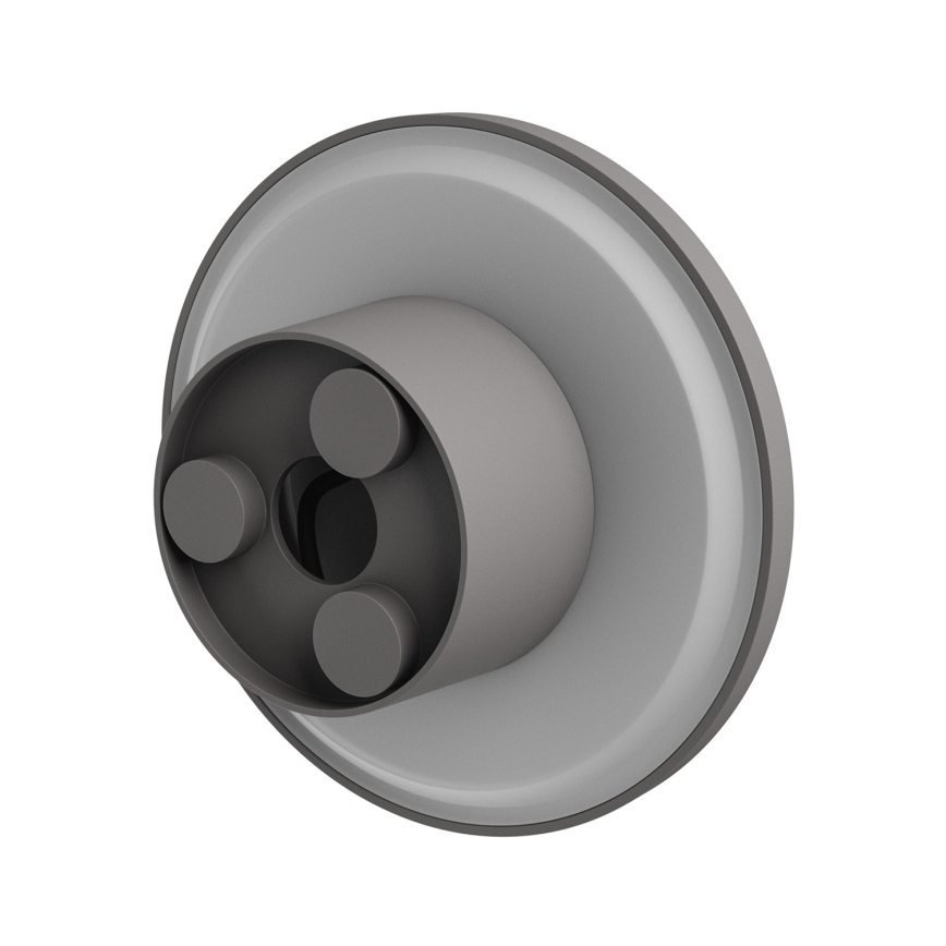 LED Outdoor wall light PIATTA LED/12W/230V 3000/4000/6000K d. 18 cm IP44 grey