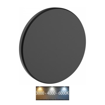 LED Outdoor wall light PIATTA LED/18W/230V 3000/4000/6000K d. 25 cm IP44 black