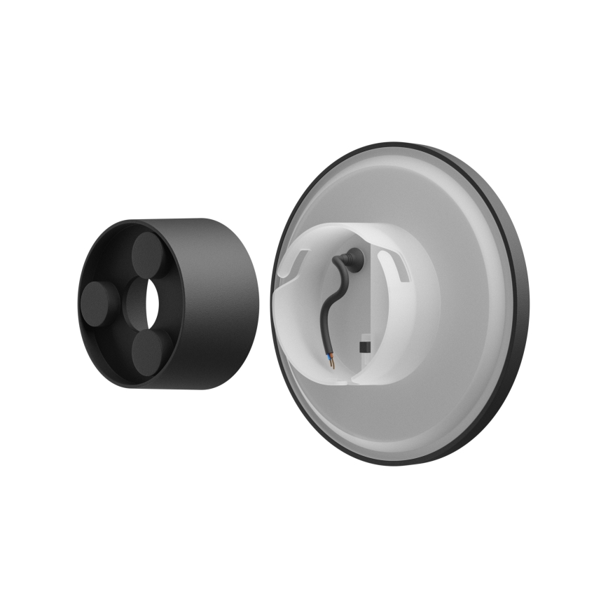 LED Outdoor wall light PIATTA LED/18W/230V 3000/4000/6000K d. 25 cm IP44 black