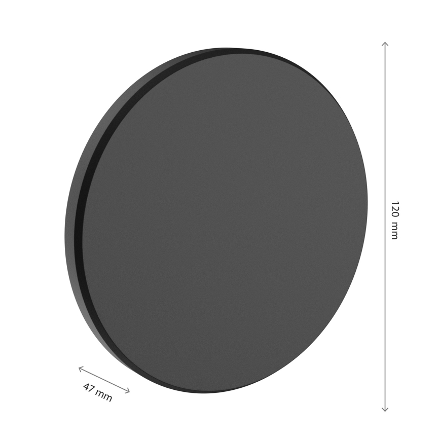LED Outdoor wall light PIATTA LED/18W/230V 3000/4000/6000K d. 25 cm IP44 black