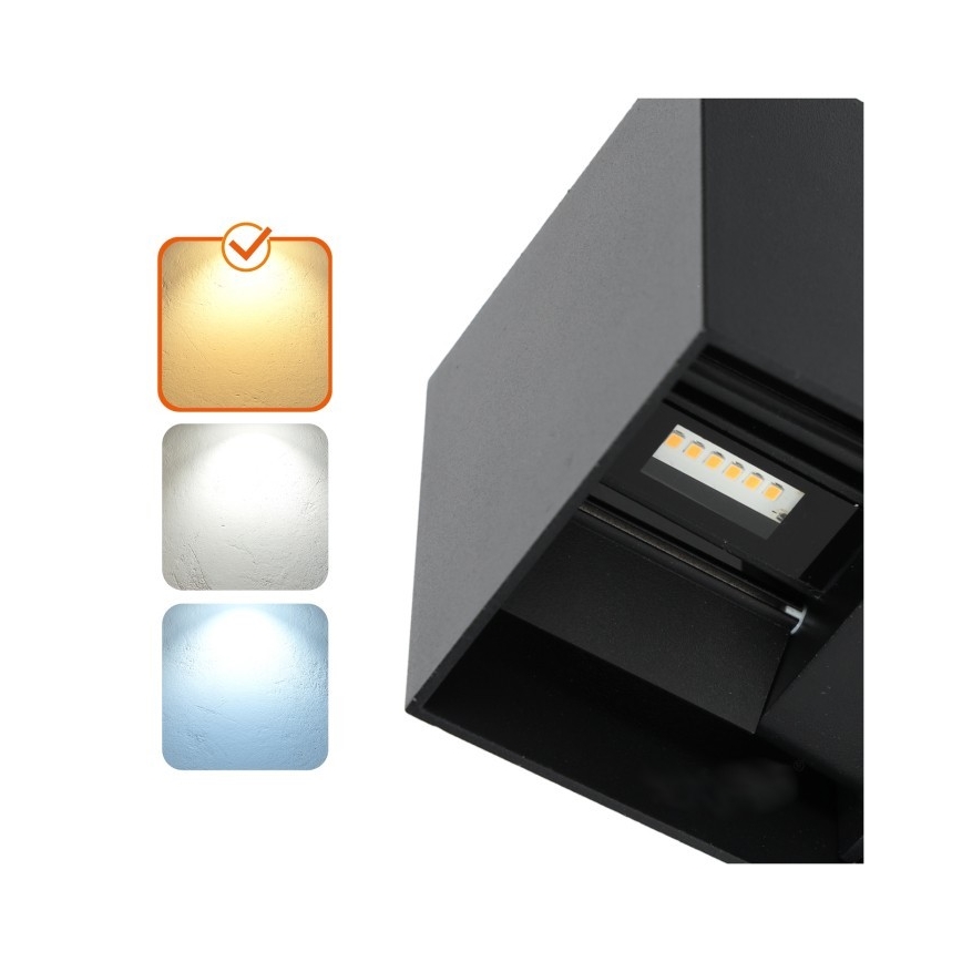 LED Outdoor wall light QUERK 2xLED/3W/230V 3000K IP54 black