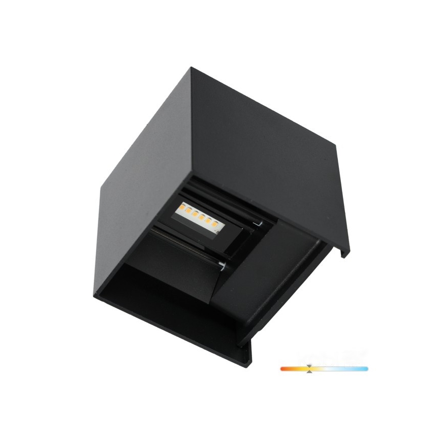 LED Outdoor wall light QUERK 2xLED/3W/230V 3000K IP54 black