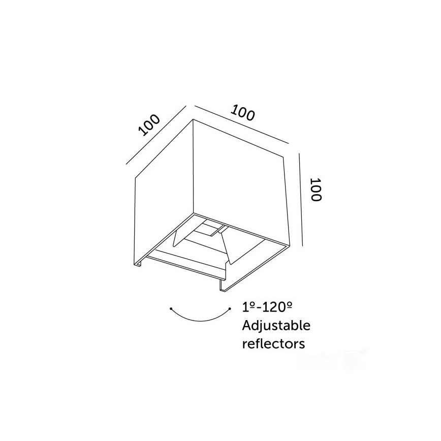 LED Outdoor wall light QUERK 2xLED/3W/230V 3000K IP54 black
