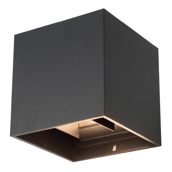 LED Outdoor wall light RIKO 2xLED/4W/230V black IP44