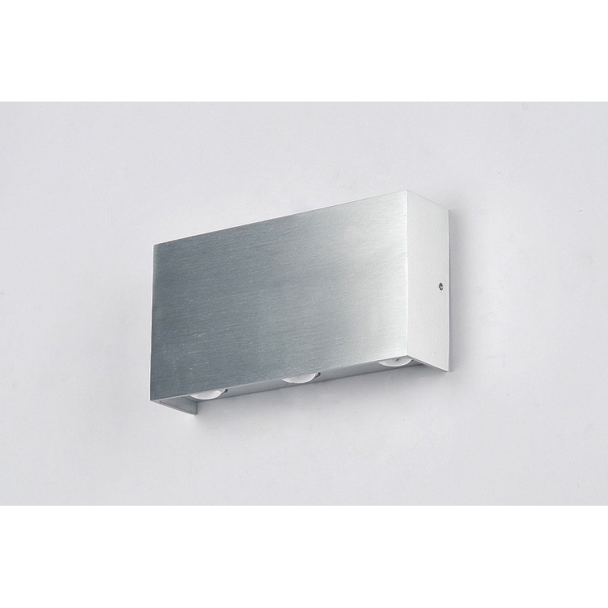 LED Outdoor wall light SILBER 6xLED/1W/230V IP54