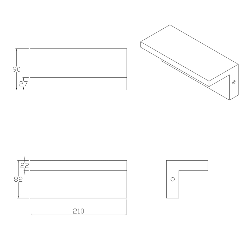 LED Outdoor wall light TESA LED/10W/230V IP54 black