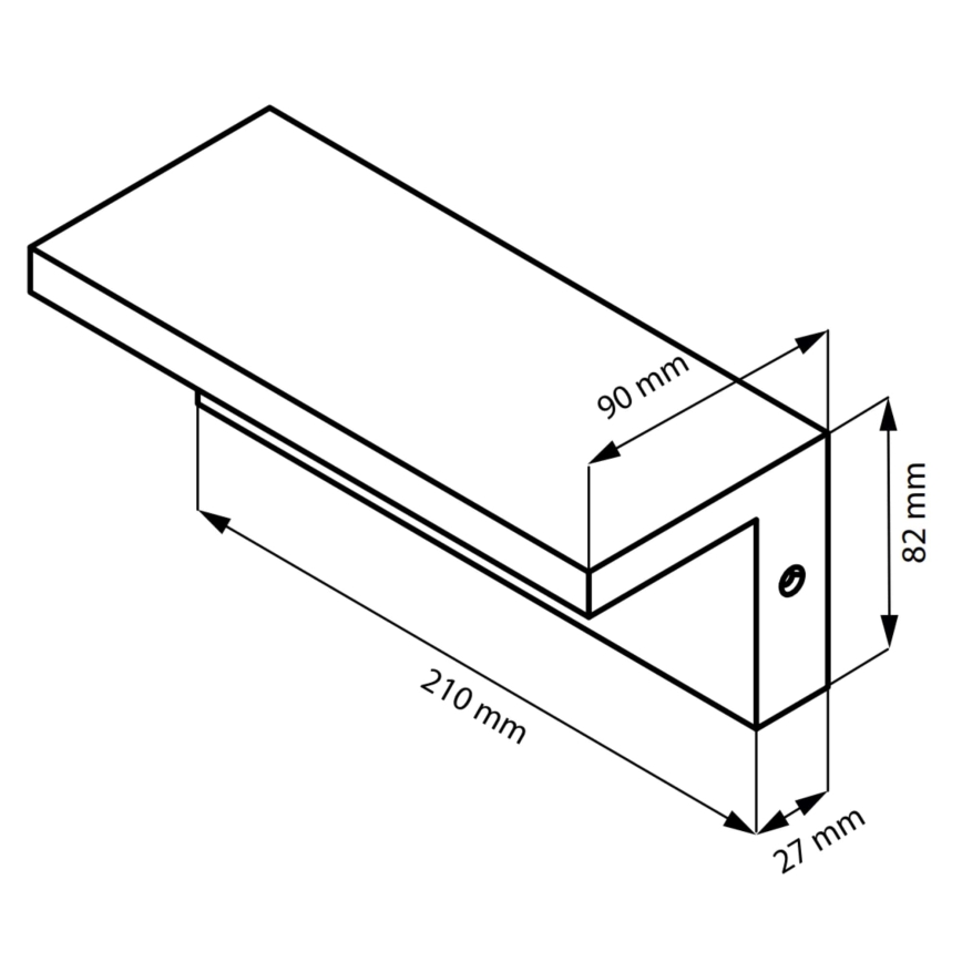 LED Outdoor wall light TESA LED/10W/230V IP54 black