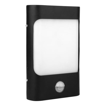 LED Outdoor wall light with a sensor CORDOBA LED/9W/230V IP44 black