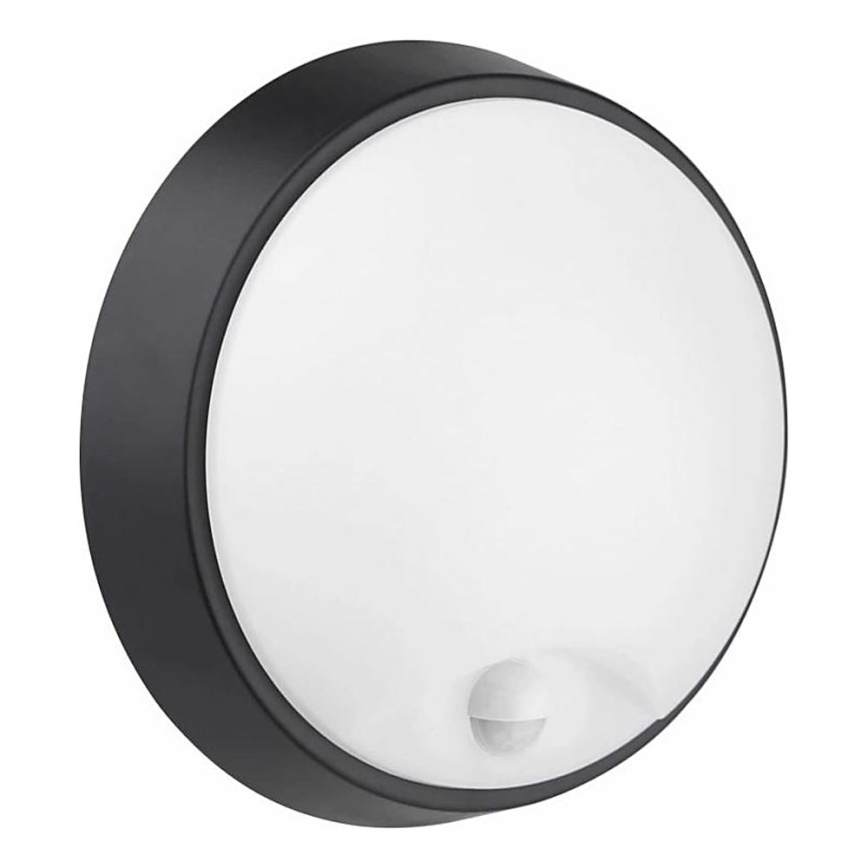 LED Outdoor wall light with a sensor LED/12W/230V 3000/4000/6500K IP65 black