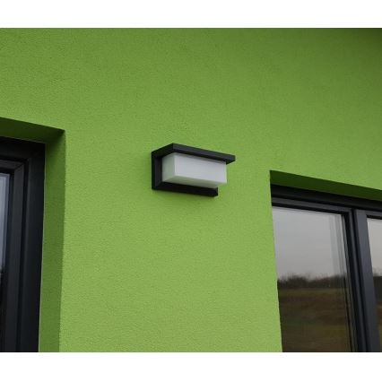 LED Outdoor wall light with a sensor LED/12W/230V IP54 black