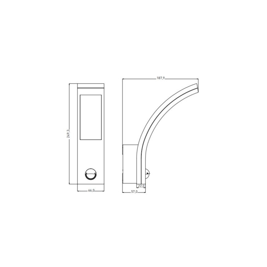 LED Outdoor wall light with a sensor LED/15W/230V IP54