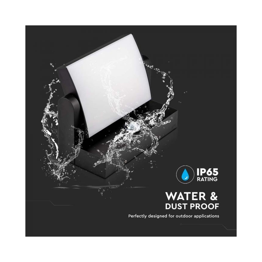 LED Outdoor wall light with a sensor LED/17W/230V 3000K IP65 black
