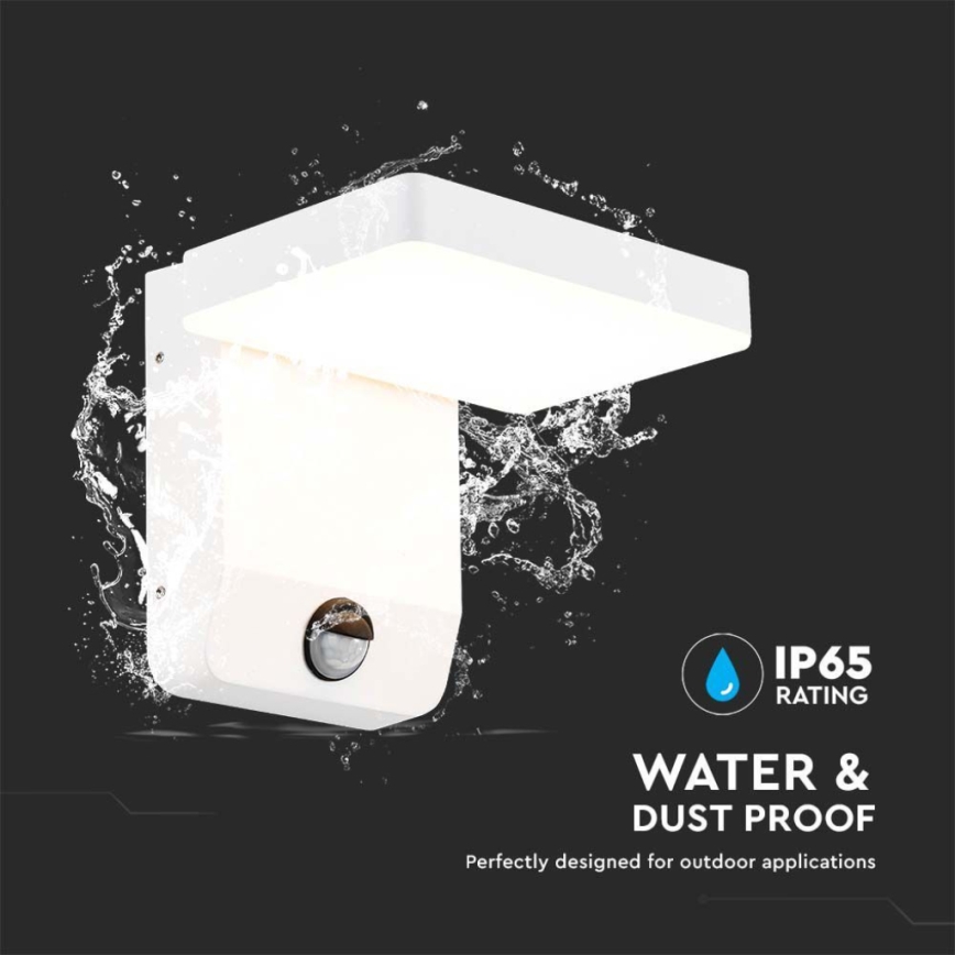 LED Outdoor wall flexible light with sensor LED/17W/230V IP65 3000K white