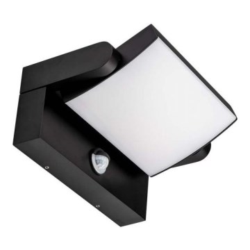 LED Outdoor wall light with a sensor LED/17W/230V 4000K IP65 black