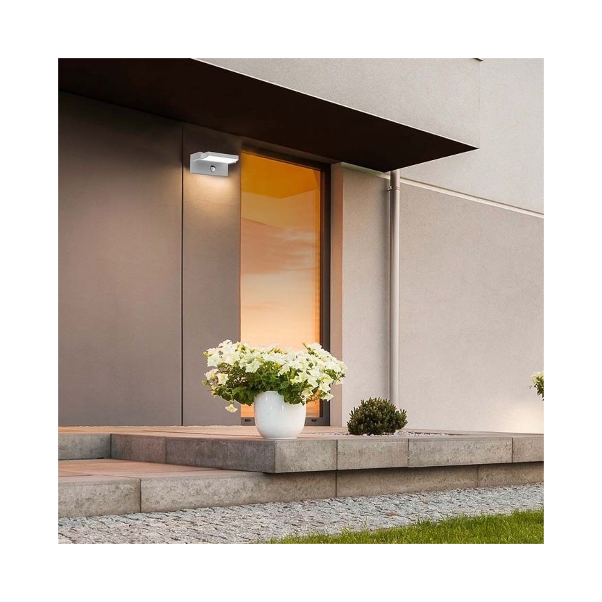 LED Outdoor wall light with a sensor LED/17W/230V 4000K IP65 black