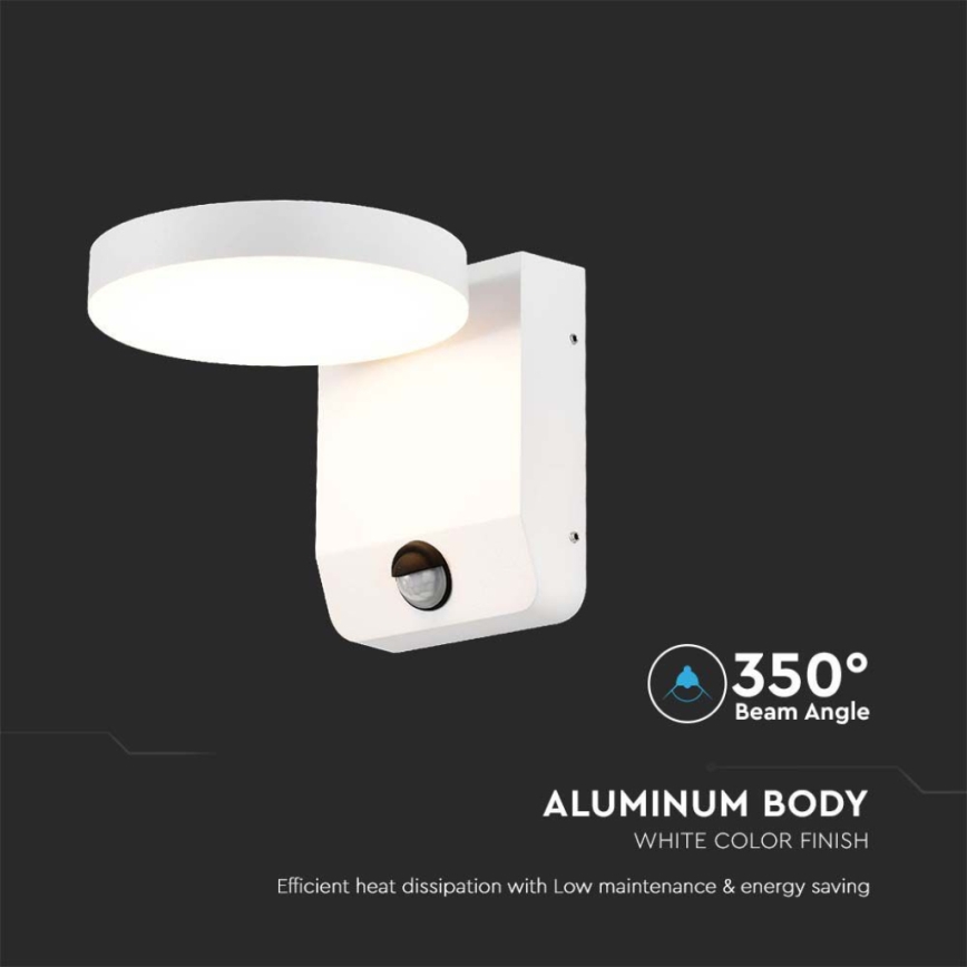 LED Outdoor wall flexible light with sensor LED/17W/230V IP65 4000K white