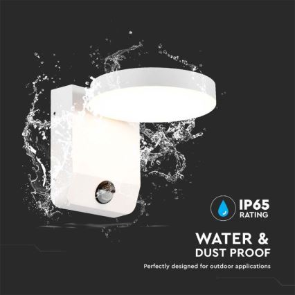 LED Outdoor wall flexible light with sensor LED/17W/230V IP65 4000K white