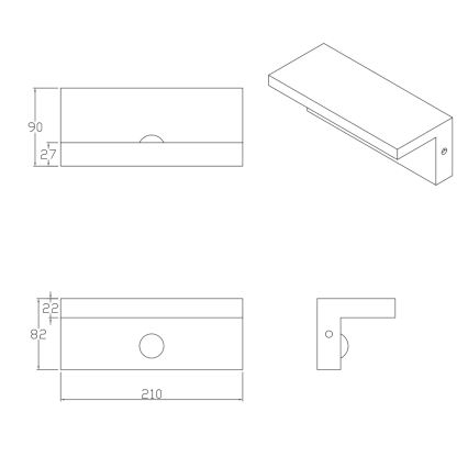 LED Outdoor wall light with a sensor TESA LED/10W/230V IP54 black