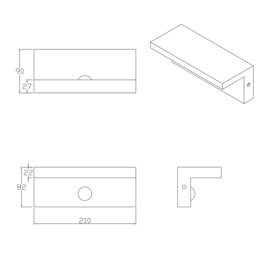 LED Outdoor wall light with a sensor TESA LED/10W/230V IP54 black