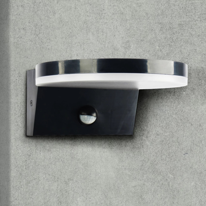 LED Outdoor wall light with a sensor TESA LED/10W/230V IP54 black