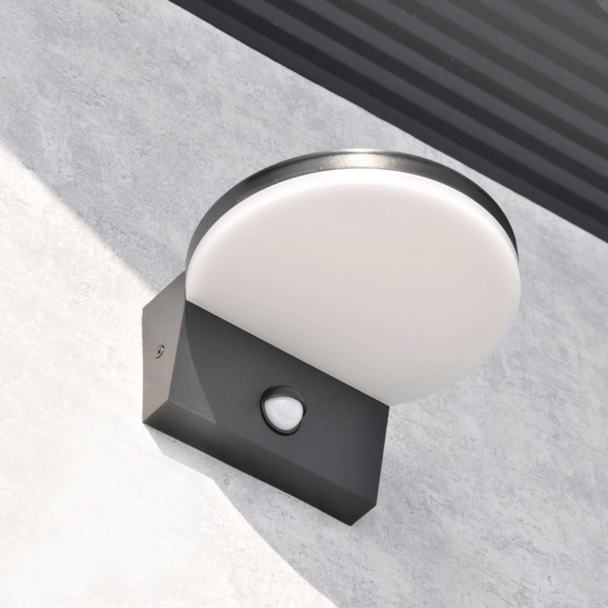 LED Outdoor wall light with a sensor TESA LED/10W/230V IP54 black